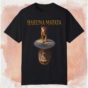 Hakuna Matata Simba Reflection Mufasa Disney Classic Retro Graphic T Shirt